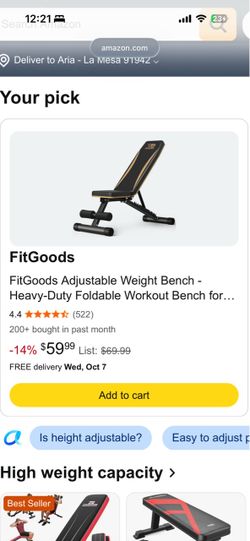 ID Fitgood bench used once