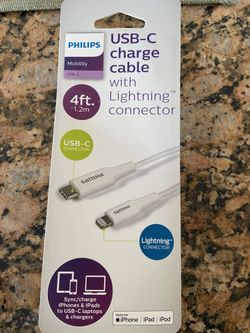 Philips USB-C charge cable with Lightning Connector 