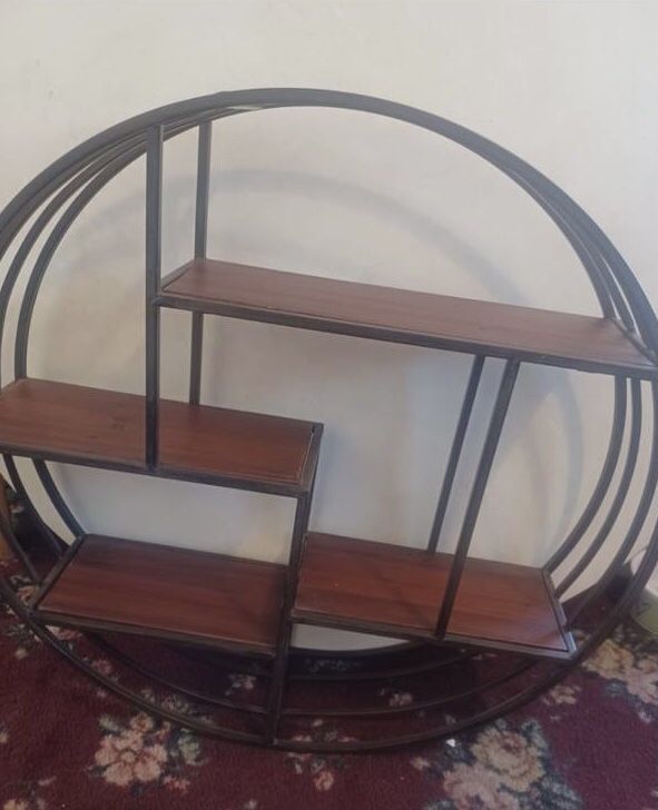 Round bonzi tree-plant wall shelf