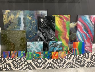 So Cool! Art Glass (table tops, wall art, coasters, shelves)