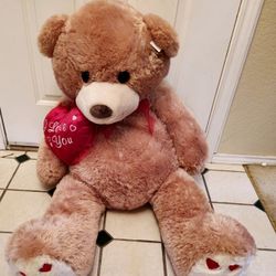 Giant Valentine Bear.  3.5 Ft Tall. NEW