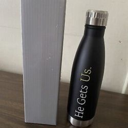 HE GETS US Stainless Steel Water Bottle New