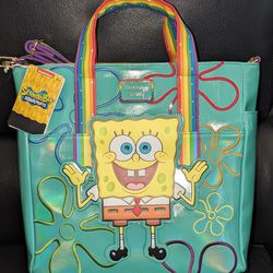 Nickelodeon x Loungefly SPONGEBOB 25th Anniversary Imagination Tote Bag Purse New With Tags