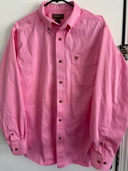 Ariat Men's Pink Button Long Sleeve Shirt