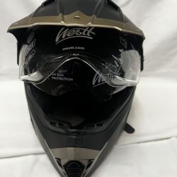 Black Helmet Dual Visor Tinted Size XL New 