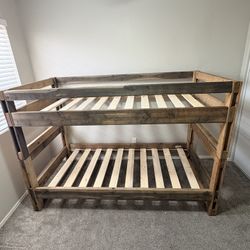 Brand New Solid Wood Twin-over-Twin Bunk Bed