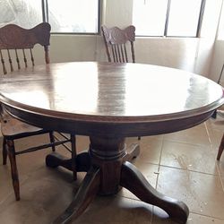 Wooden Round Dining Table