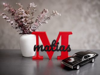 Custom 3D Printed Name Sign & Initial - Personalized Room Decor!