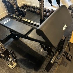 ATX FID Adjustable Bench with Curl Machine Attachment | Retail $1k + | Like New!