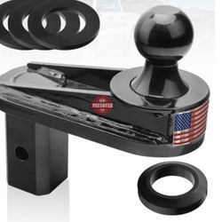 TOWGUARD GNXA4085 6" Offset Ball - For Gooseneck Trailer Hitches, Heavy Duty Extender, 20000 Lbs GTW/5000 Lbs VTW, 2-5/16" Diameter, With 4 Polyuretha