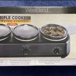 WestBand Black Triple Cooker Serving Station