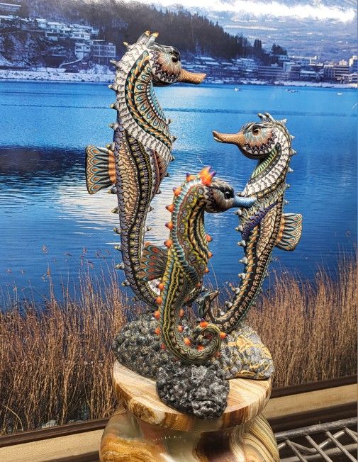 Polymer Clay Seahorse Baby Size NO PAINT
