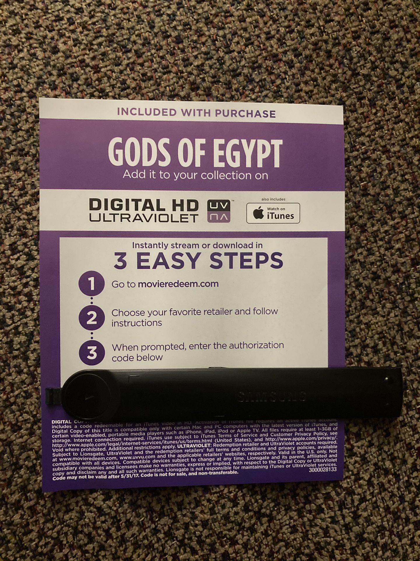 Gods of Egypt 4K digital movie code