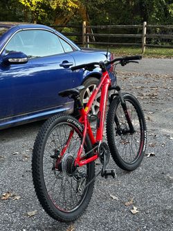 Red Mountain Bike with CST Patrol Tires