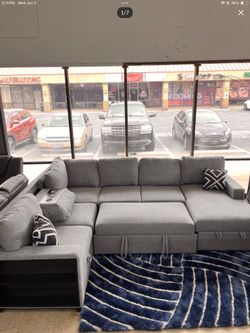 Beautiful sectional with pullout couch