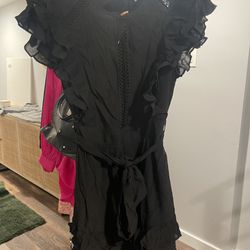 Black Dress Size Small With Detail 