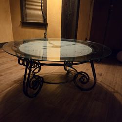 Glass Clock Table