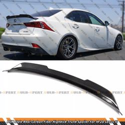 FOR 14-20 LEXUS IS200T IS300 IS350 PSM STYLE CARBON FIBER HIGHKICK TRUNK SPOILER