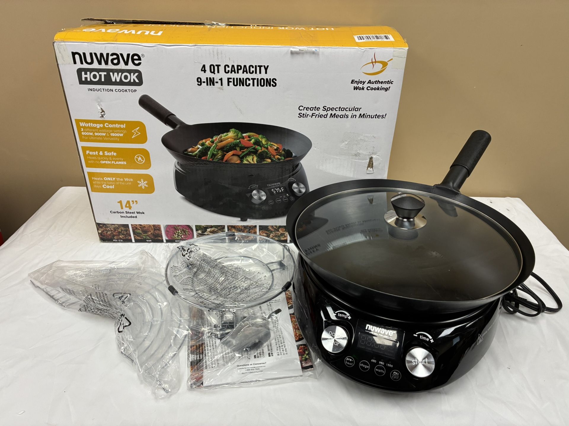 Nuwave Hot Wok 4 Qt Capacity 9 In 1 Functions