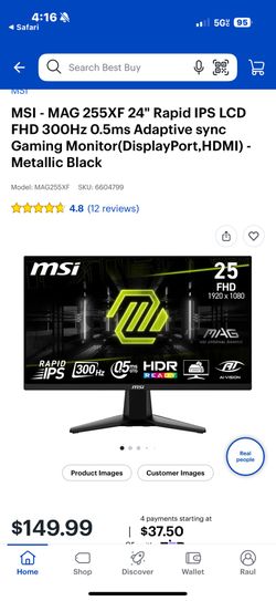 MSI 300hz gaming Monitor