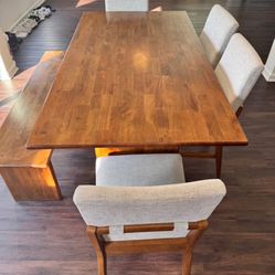 Dining Room Table With Chairs And Bench