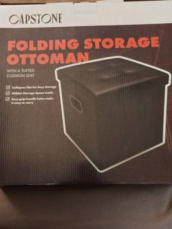 Folding Storage Ottoman  - NEW