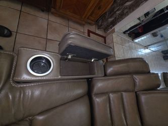 Juego de sala de piel