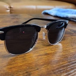Black & Silver Polarized Sunglasses, Brand New