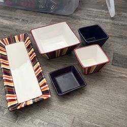 Ceramic Serving Bowl/Plate  Set of 5