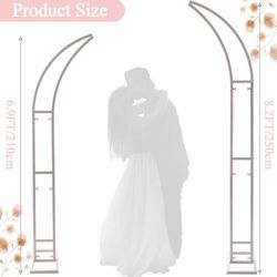 2pcs Large Wedding Arch with Base Flower Stand Arch Bracket Stand Backdrop
