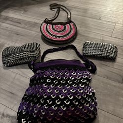 New Purses Upcycled Crocheted And Soda Pop Tabs