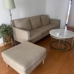 Furniture Set, Ottoman And Chair Couch