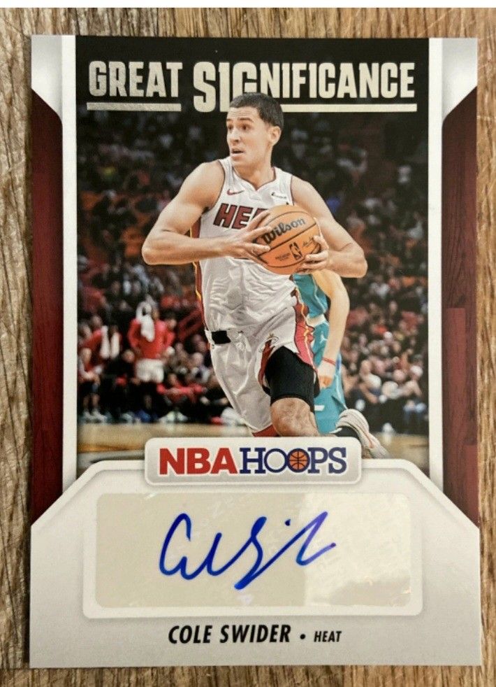 Super Nice Panini Cole Swider Rookie, Auto Card MINT