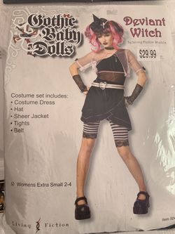 Girls gothic baby dolls costume
