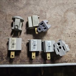 3-Prong to 2-Prong Adapter Polarized Grounding Converter 3 Pin to 2 Pin Power for Wall Outlets Plugs, Gray