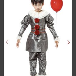 It Kids Clown Costume - Scary Clown Halloween Child Playwear For Kid (M)