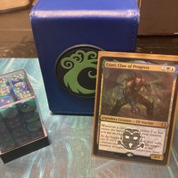 Ezuri Claw Of Progress, Simic Deck And Discontinued Breeding Pool Playmat