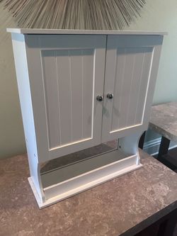 Bathroom Wall Cabinet with Doors, Bathroom, Bathroom Medicine Cabinet. Shelf with ledge.