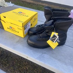 Boots military flight deck, boots, steel toe, waterproof, leather