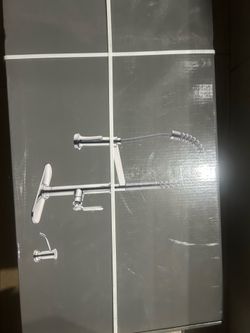Chrome kitchen faucet
