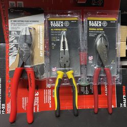 SOUTHWIRE 9” SIDE CUTTING PLIER$20 KLEIN TOOLS  ALL-PURPOSE PLIERS  $27 And  KLEIN TOOLS. DIAGONAL CUTTERS $20
