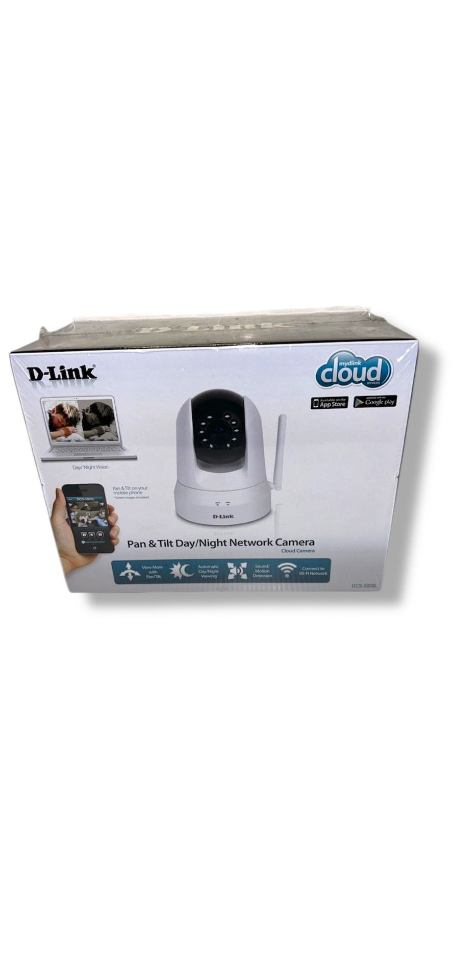 D-Link DCS-5020L Wireless N Day & Night Pan/Tilt Cloud Camera - White