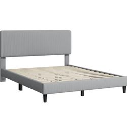 Bed Frame Grey  Queen 
