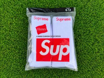 Supreme x Hanes Cushion Crew Socks 4-Pack