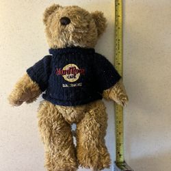 Hard Rock Cafe Baltimore Teddy Bear with Navy Sweater