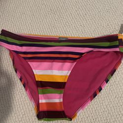 Nwt Womens Aerie Small StripedMulti Colored Bikini Bottoms 