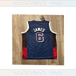 stock senior LeBron James USA Jersey Real Sports Gear