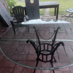 Used Two Tables One And 4 Uses Chairs