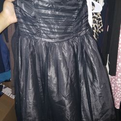 Black strapless dress