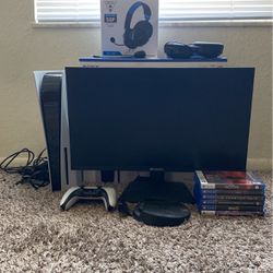 Ps5 with 1080p x 1920 165 Hertz Monitor And Extra.